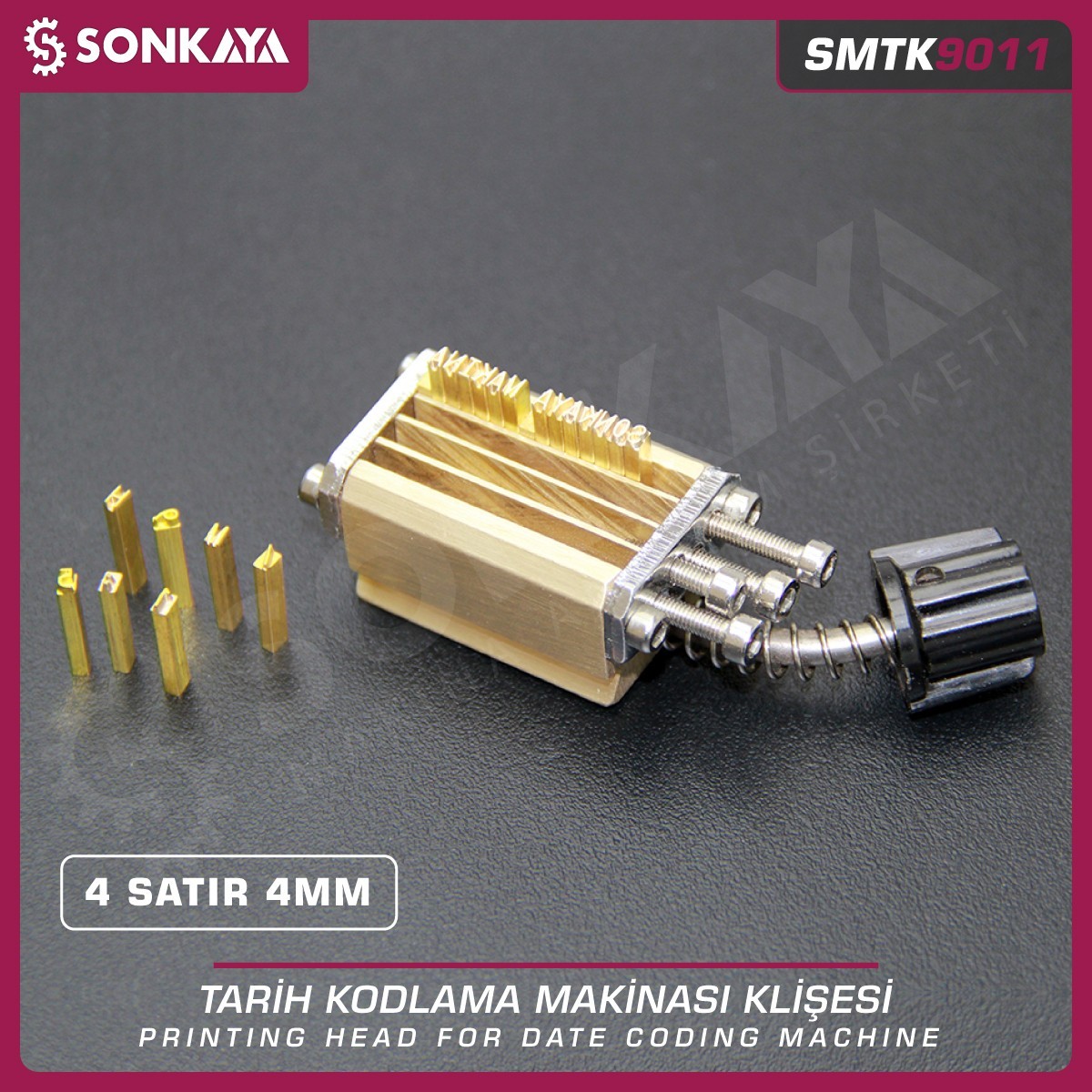 SMTK9011 Tarih Kodlama Klişesi 4 Satır 3 mm