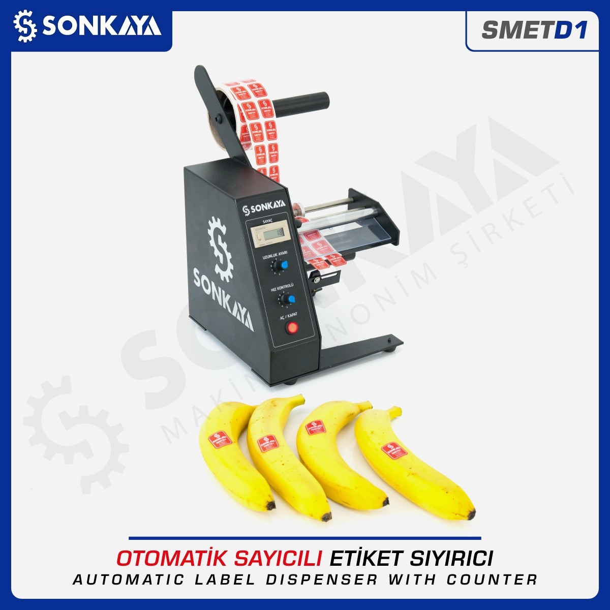 SMETD1 Automatic Label Dispenser Machine with Counter