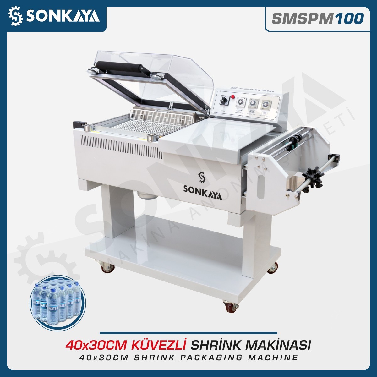 SMSPM100 Küvezli Shrink Paketleme Makinası 40x30cm