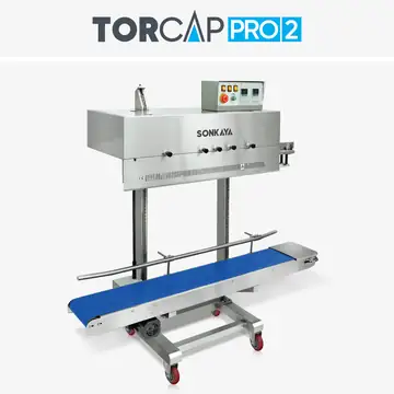 TORCAP PRO 2 Çift Çeneli Sürekli Bantlı Kapatma Makinası