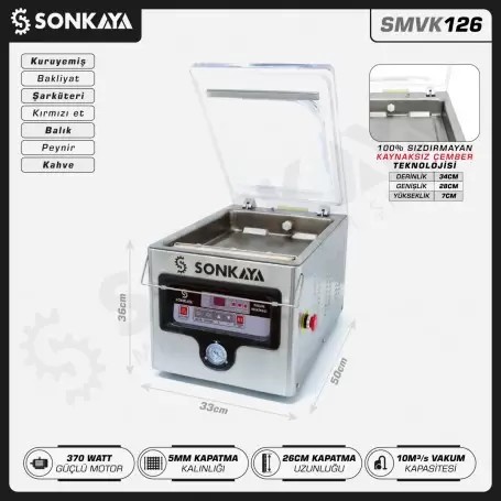 SMVK126 Vacuum Bag Sealing Machine 26cm 5mm