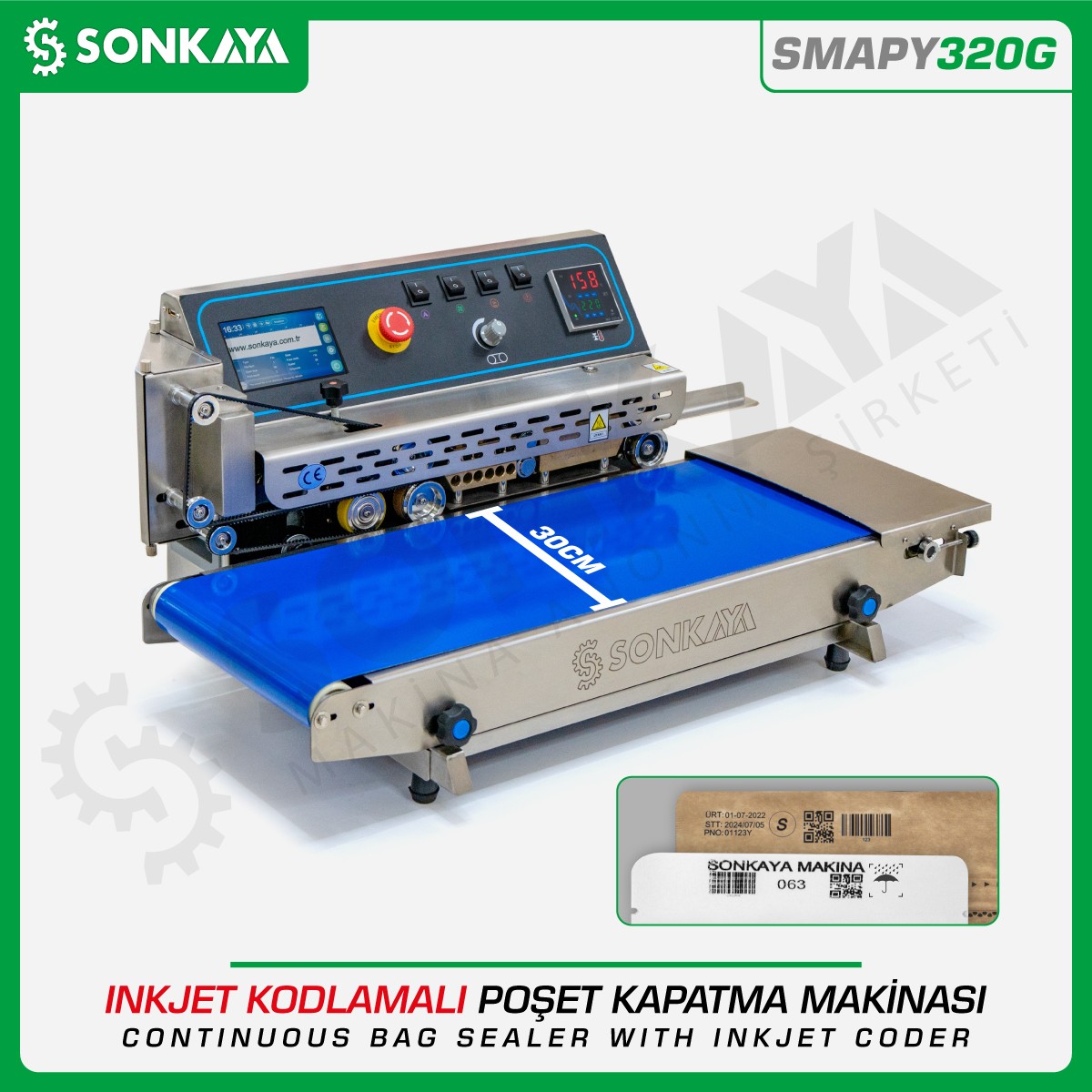 SMAPY320 Automatic Bag Closing Machine with Inkjet Coding - 30