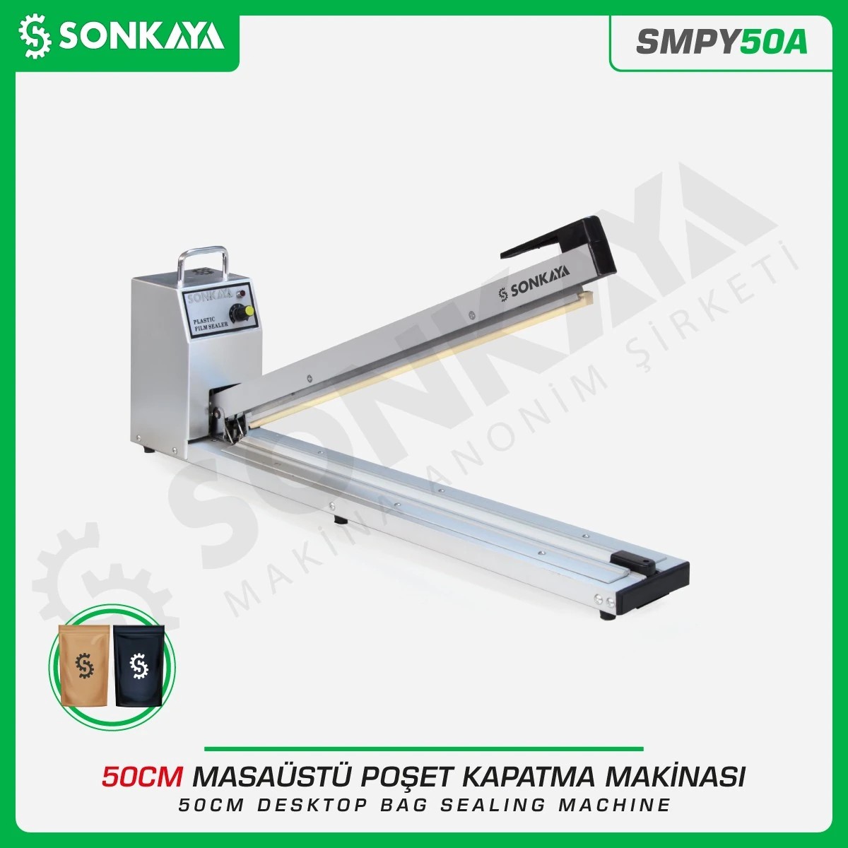 SMPY60A 60cm Poşet Ağzı Yapıştırma Makinası