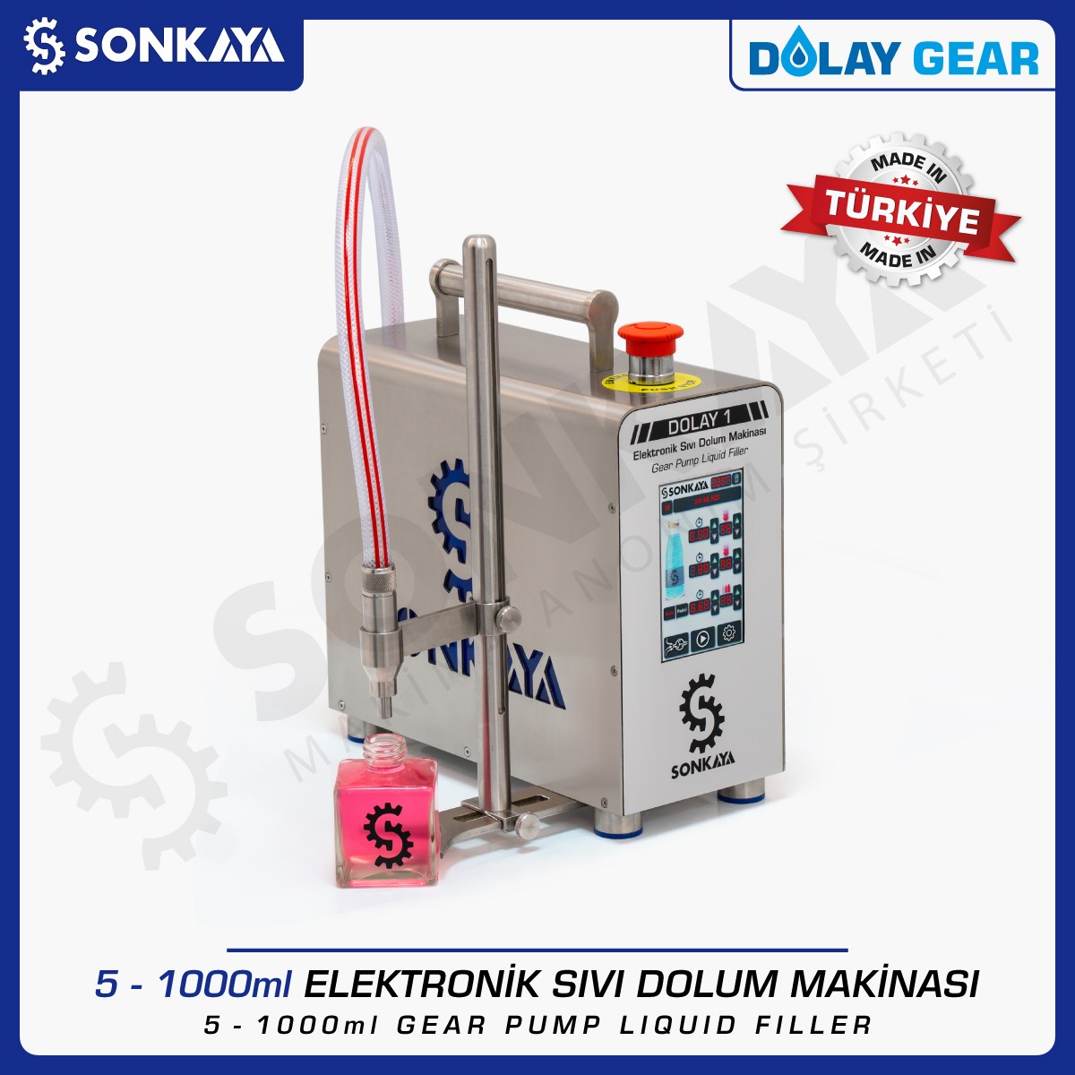 Dolay Gear Elektronik Sıvı Dolum Makinası 1000ml