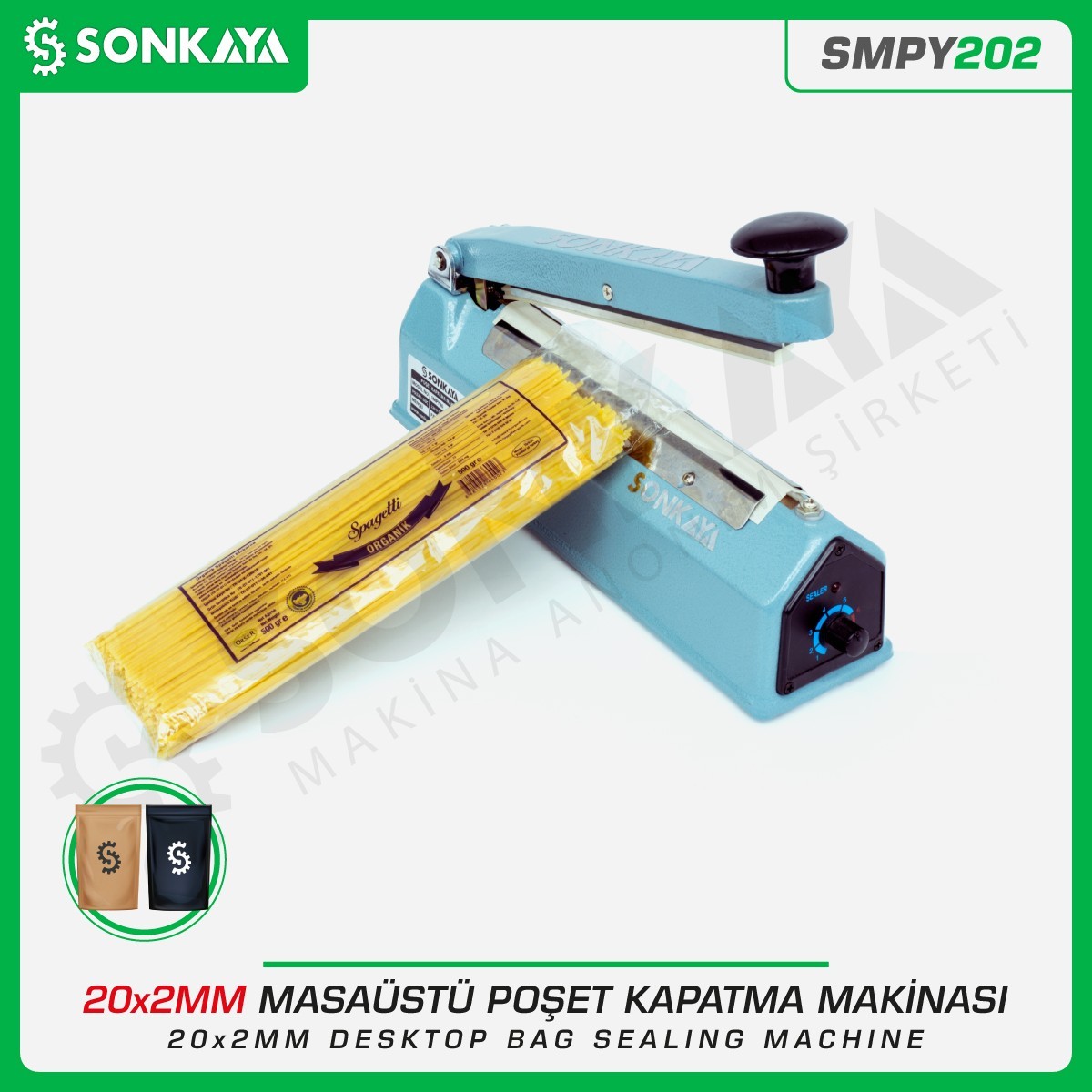 SMPY202 20cm Desktop Manual Bag Sealing Machine Iron Body