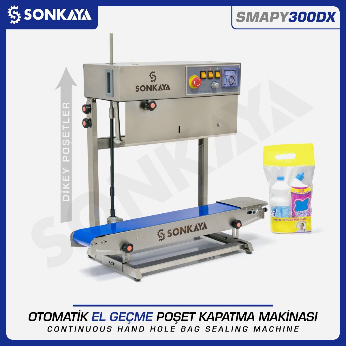 SMAPY300DX EL Geçme Poşet Kapatma Makinası