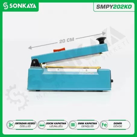 SMPY202KO 20cm Desktop Manual Bag Sealing Machine with Medium Cutter