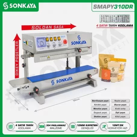 SMAPY310DR Automatic Continuous Vertical Bag Sealing Machine With Date Coder