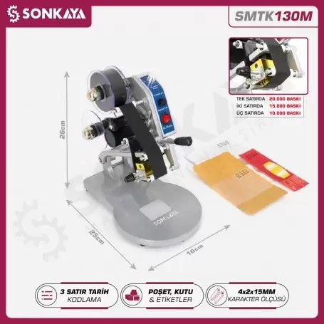 SMTK130M Manuel Tarih Kodlama Makinası