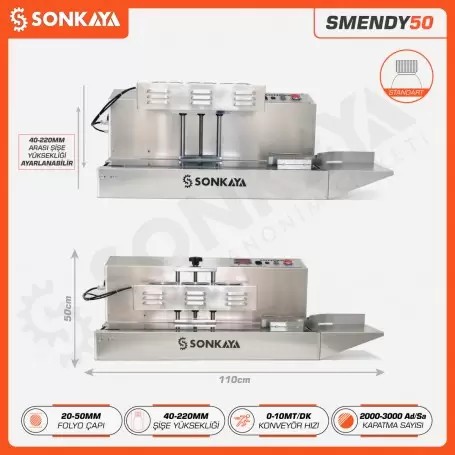 SMENDY50 20-50mm Yarı Otomatik İndüksiyon Folyo Kapatma Makinası