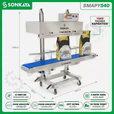 SMAPY540 Automatic Big Bag Sealing Machine With Date Coder