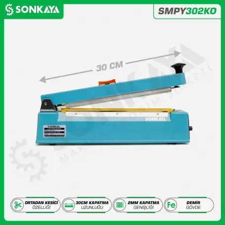 SMPY302KO 30cm Desktop Manual Bag Sealing Machine with Medium Cutter