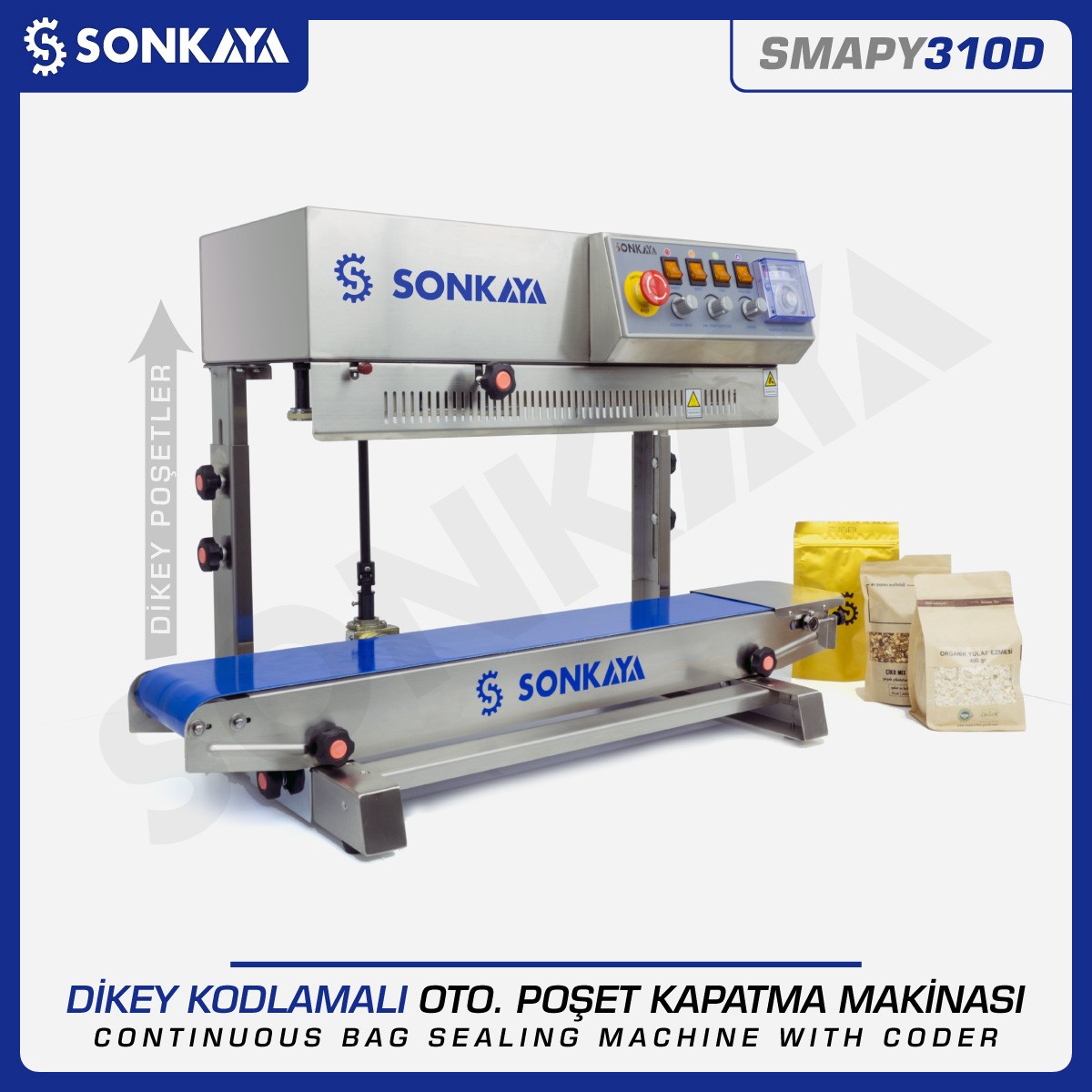 SMAPY310D Automatic Continuous Vertical Bag Sealing Machine With Date Coder