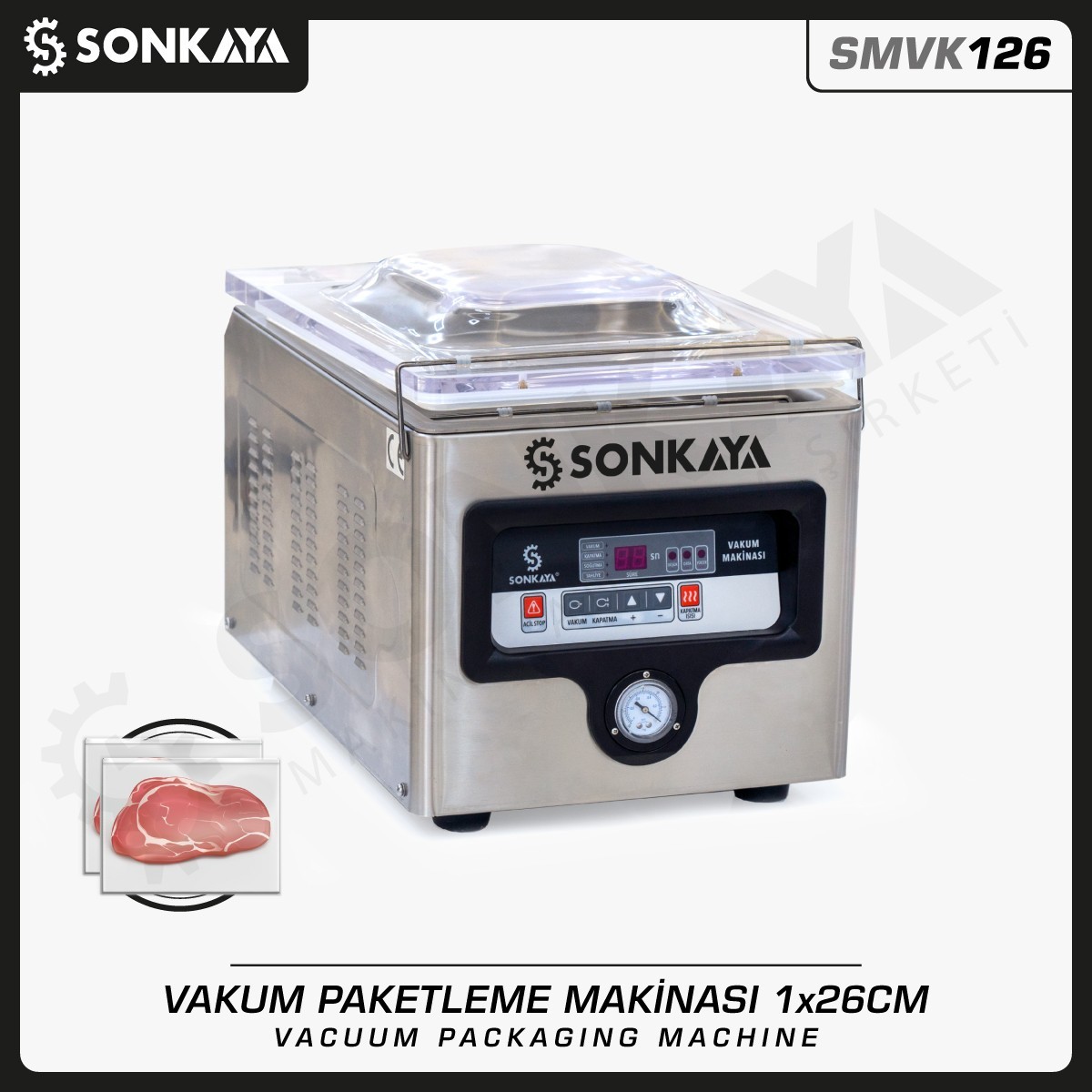 SMVK126 Vacuum Bag Sealing Machine 26cm 5mm