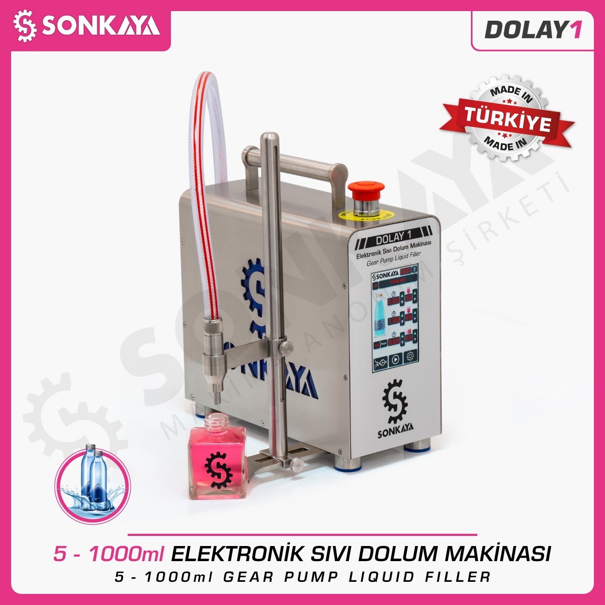 DOLAY 1 Digital Gear Pump Liquid Filling Machine 1000ml