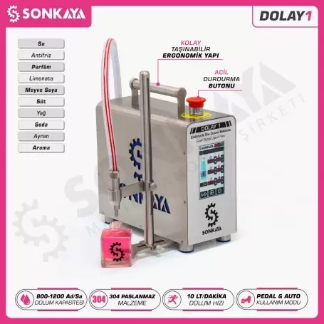 DOLAY 1 Elektronik Sıvı Dolum Makinası 1000ml