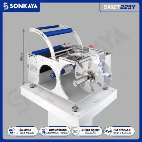 SMET225Y Semi-Automatic Cylindrical Bottle Labeling Machine