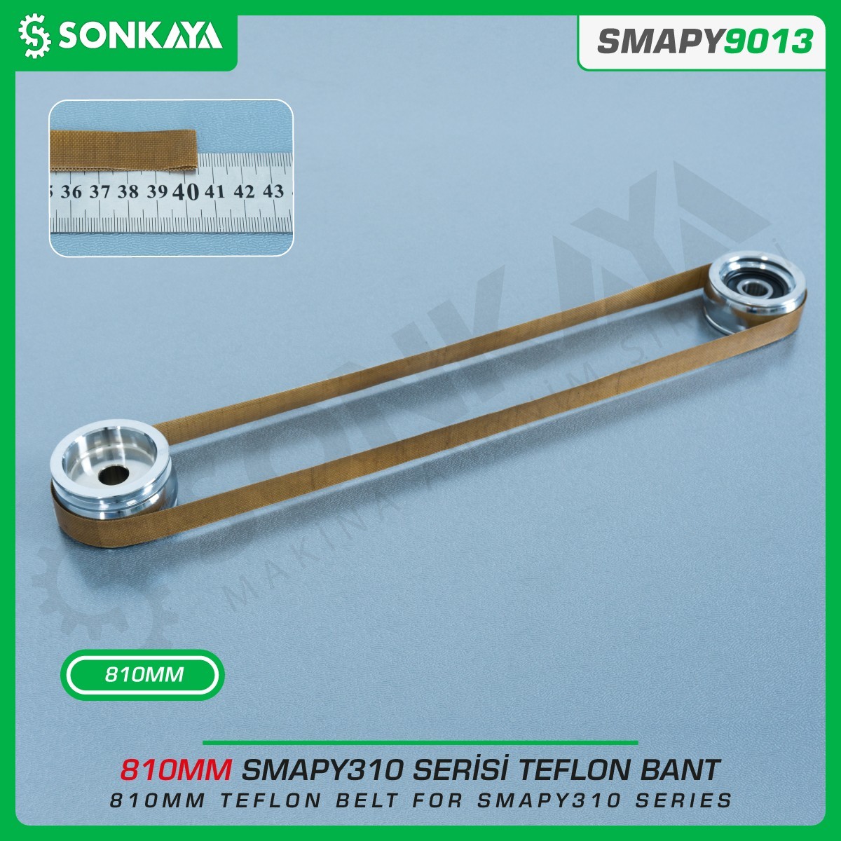 SMAPY9013 Konveyörlü Poşet Ağzı Kapatma Makinası Teflon Bantı 810 mm