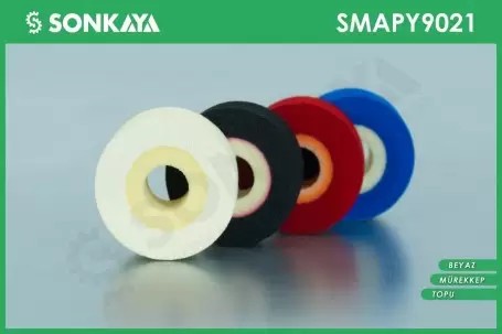 SMAPY9021 Konveyörlü Poşet Ağzı Kapatma Makinası Mürekkep Topu Beyaz 36x16mm