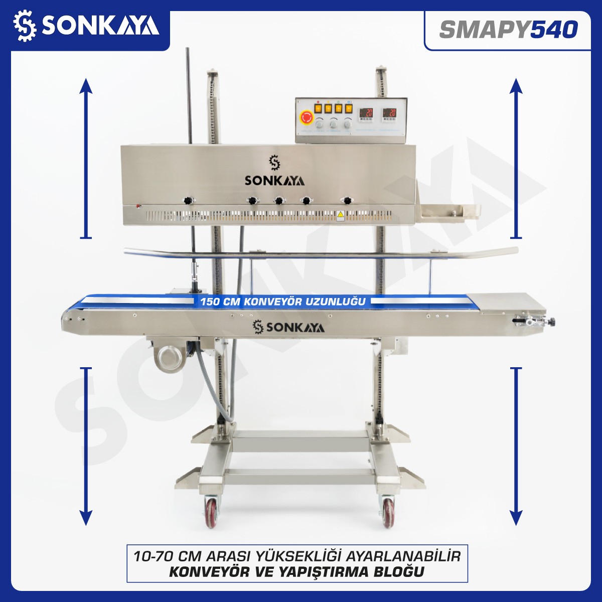 SMAPY540 Tarih Kodlamalı Büyük Poşet Çuval Kapatma Makinası