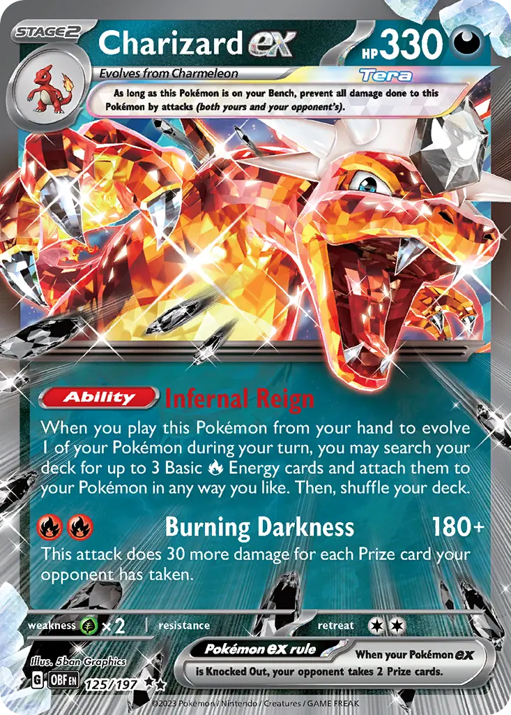 Charizard ex 125/197 - Obsidian Flames Double Rare Tekli Kart