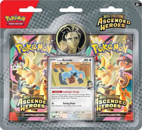 Ascended Heroes 2 Pack Blister Collection: Larrys Komala