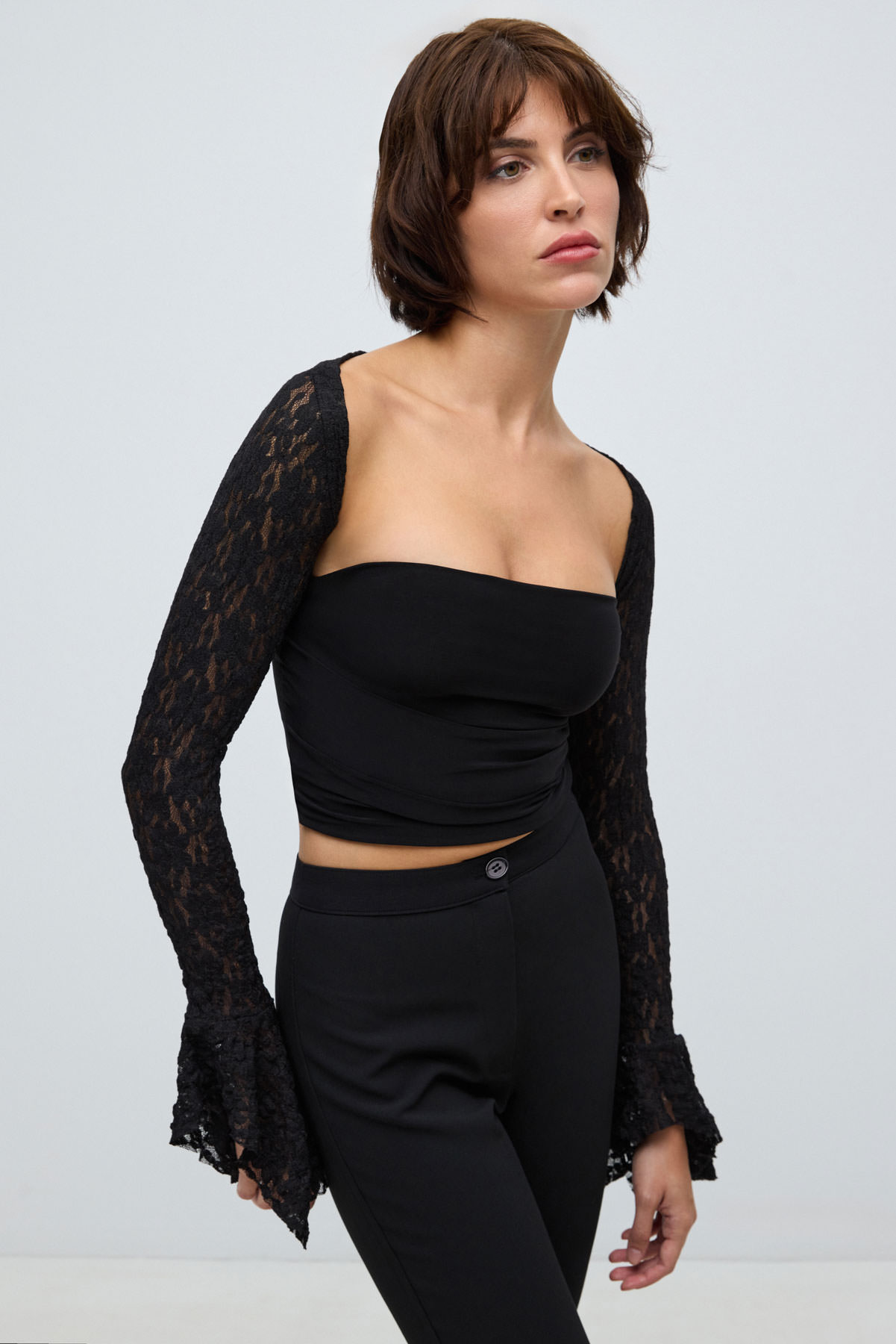 Roselle Bolero Bluz - Siyah