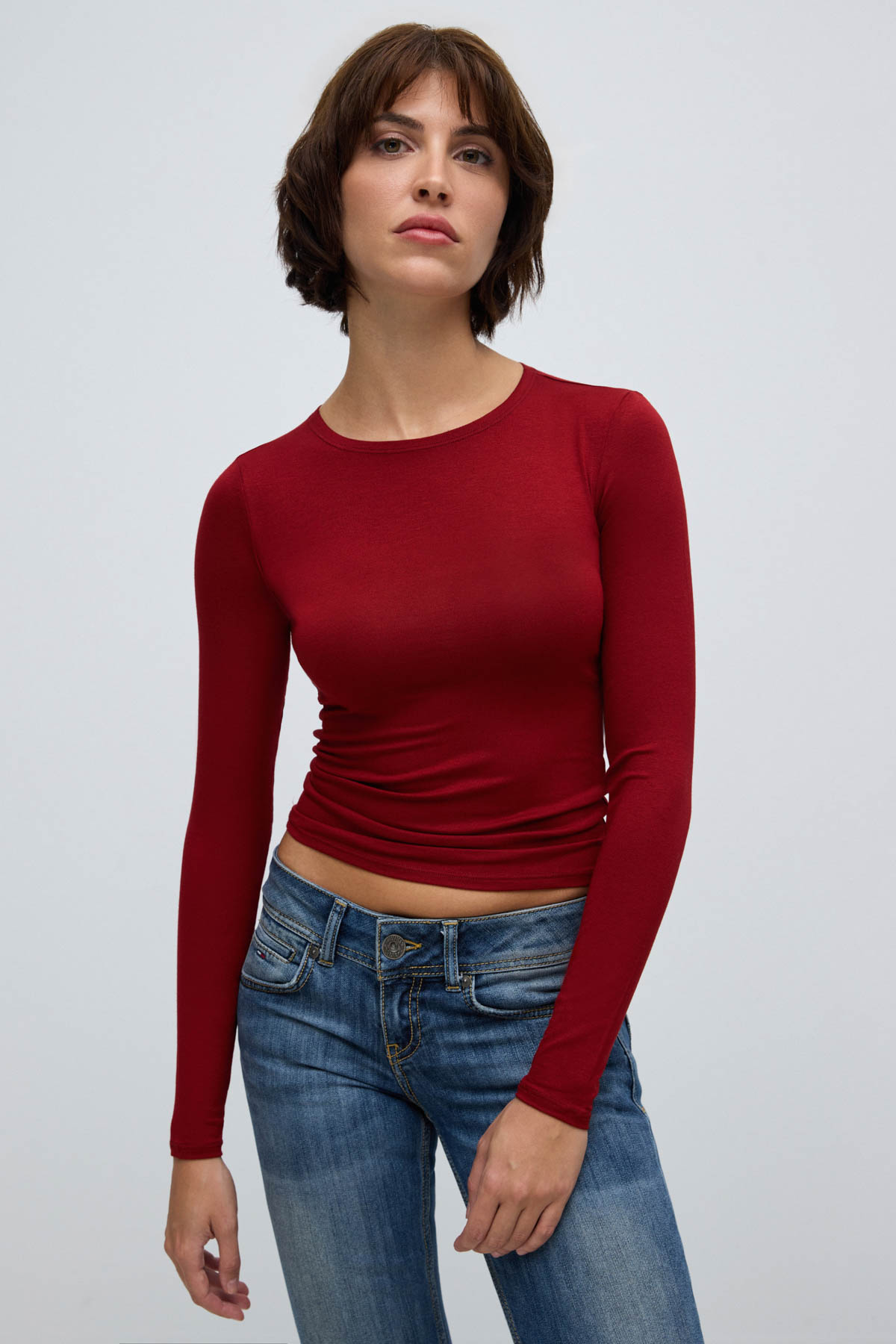 Amy Basic Bluz - Bordo
