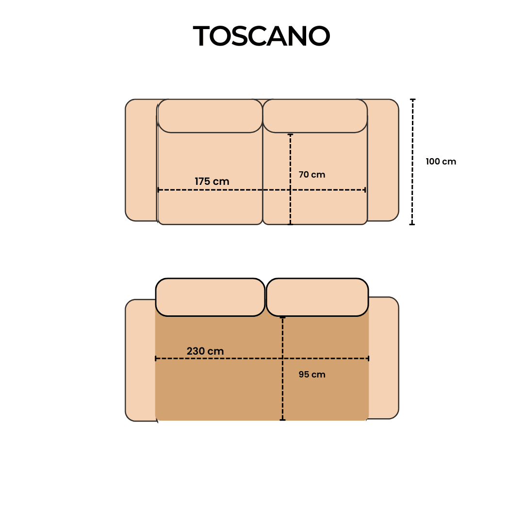 Toscano 3-местен диван
