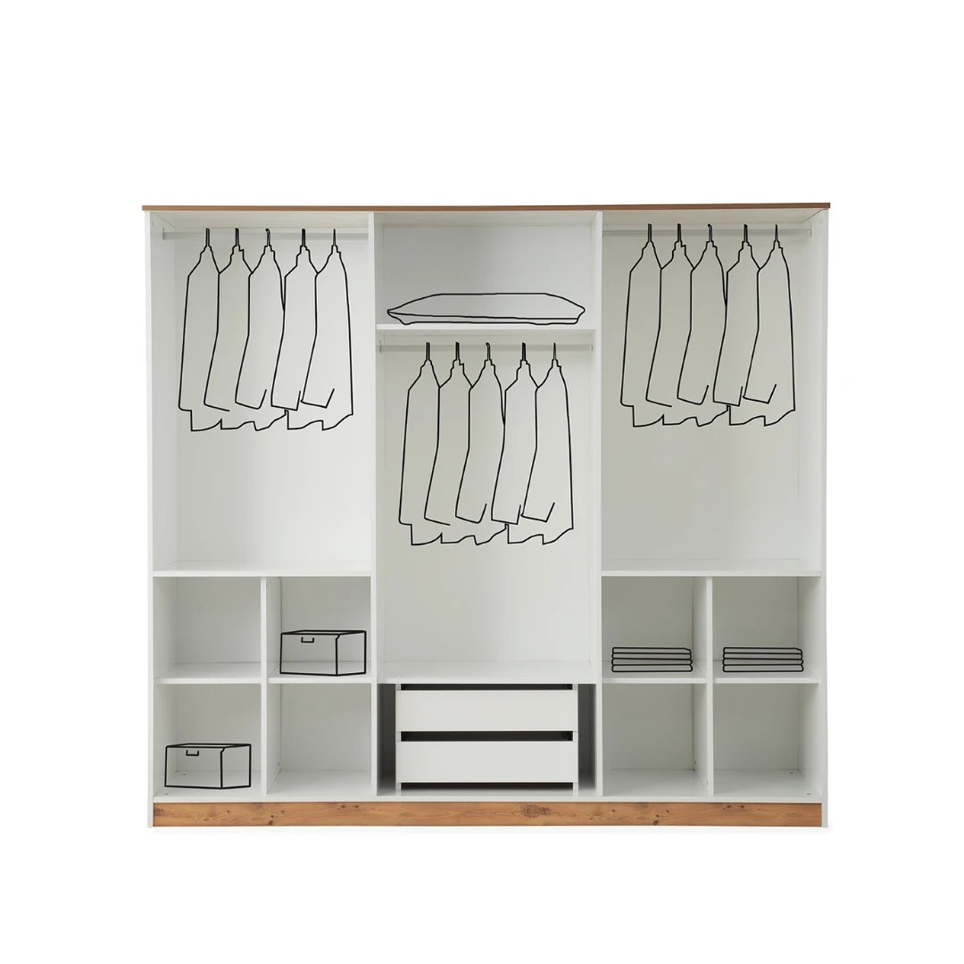 KUBBELİ 6 Kapılı Gardırop