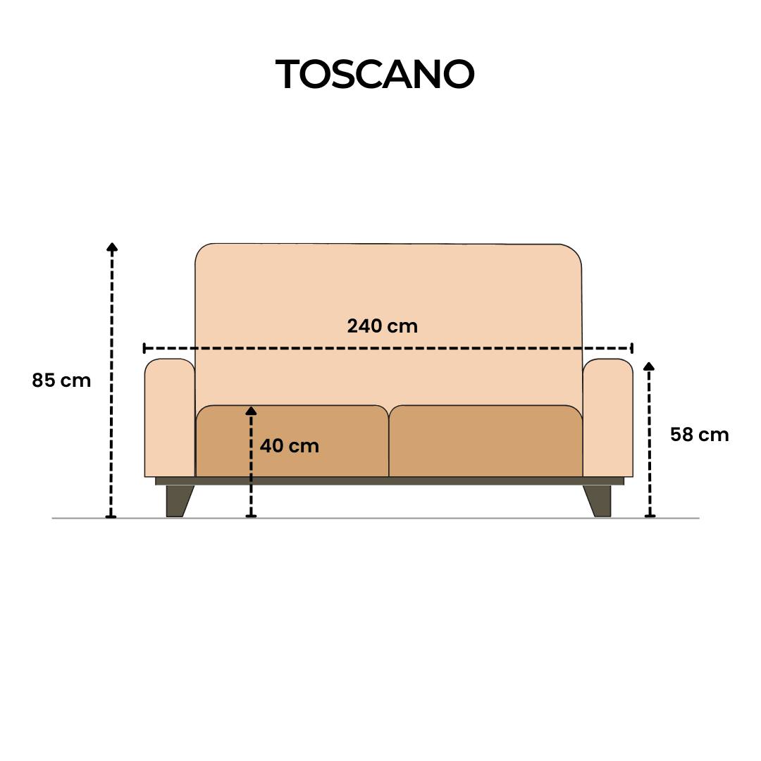 Toscano 3-местен диван