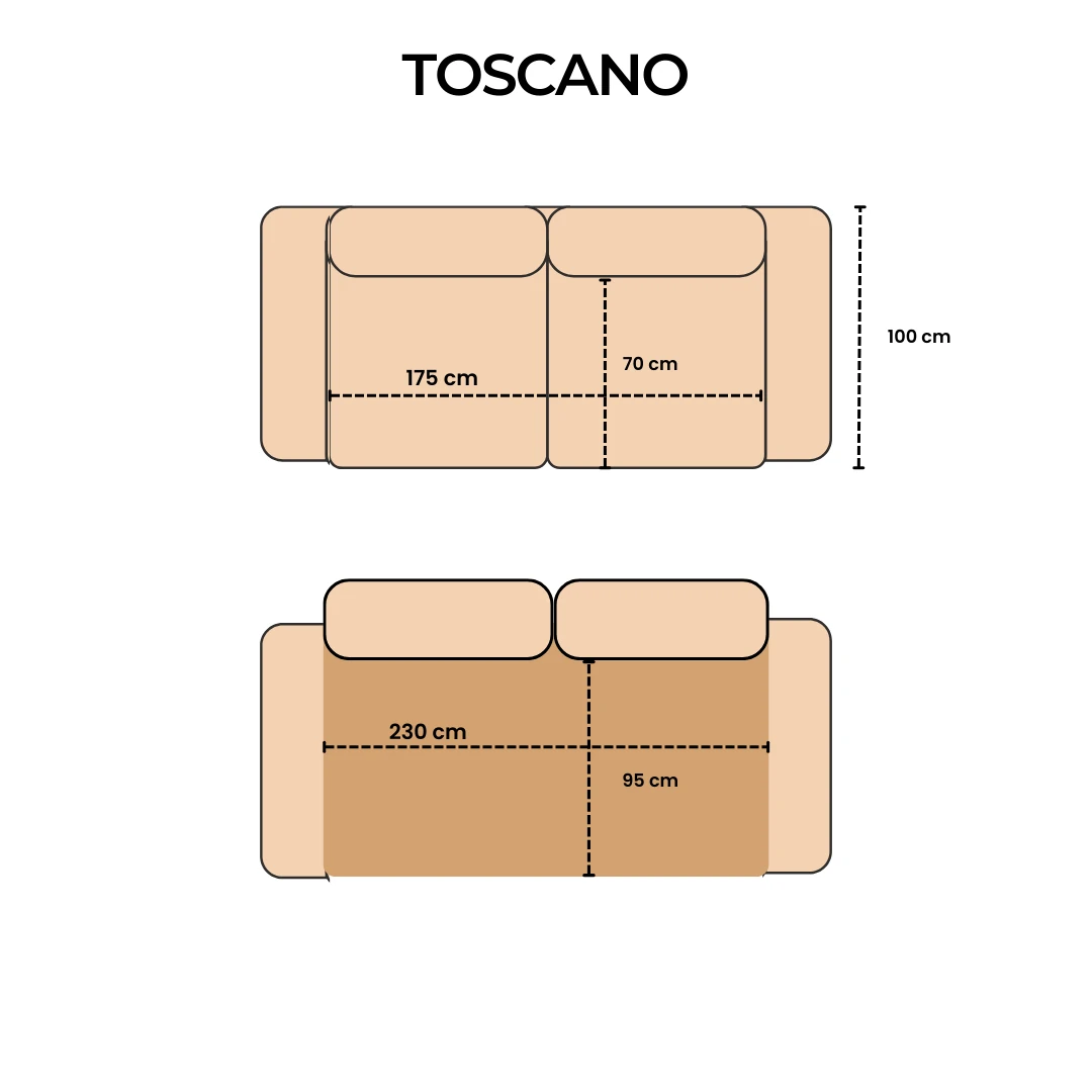 Toscano Мебелен Комплект 3+3+1+1