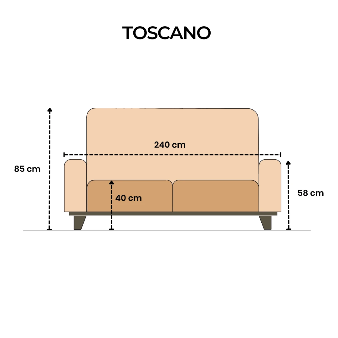 Toscano Мебелен Комплект 3+3+1+1