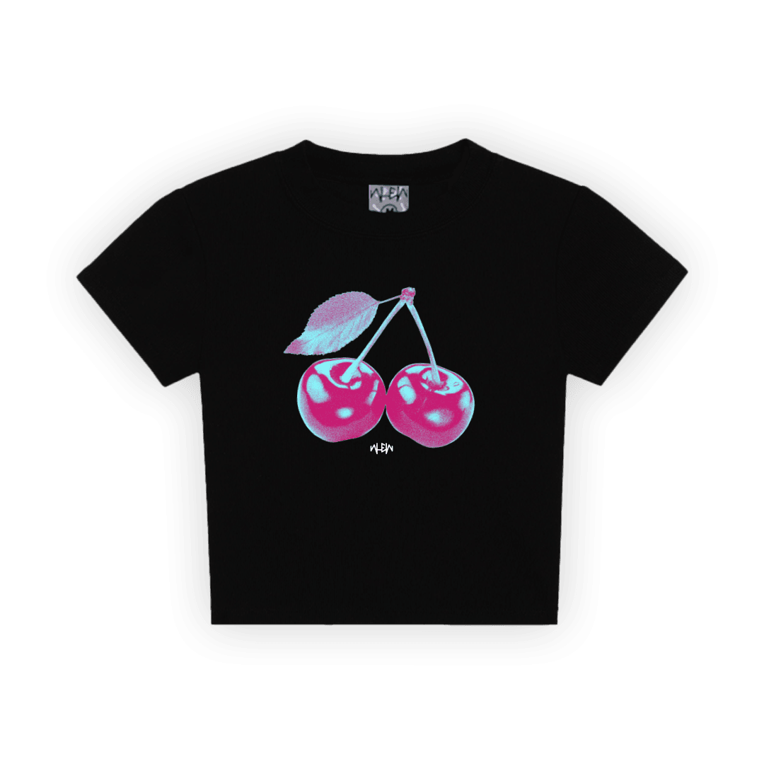 Siyah Cherry Baby Tee