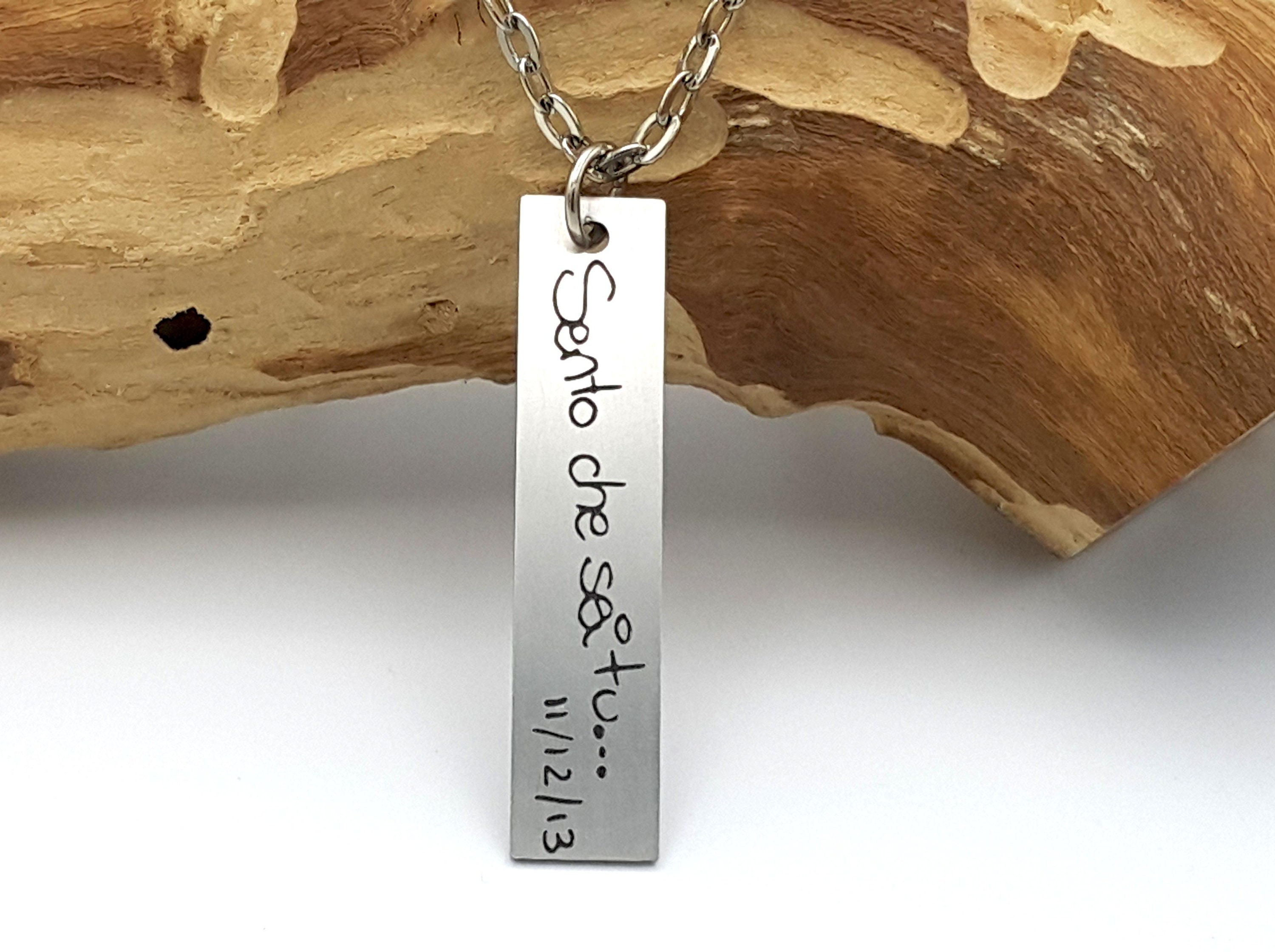 Actual Heartbeat Necklace, QR Code Necklace, New Dad Gift, First Fathers Day Gift, Gift for Mens, Pregnancy Announcement Gift