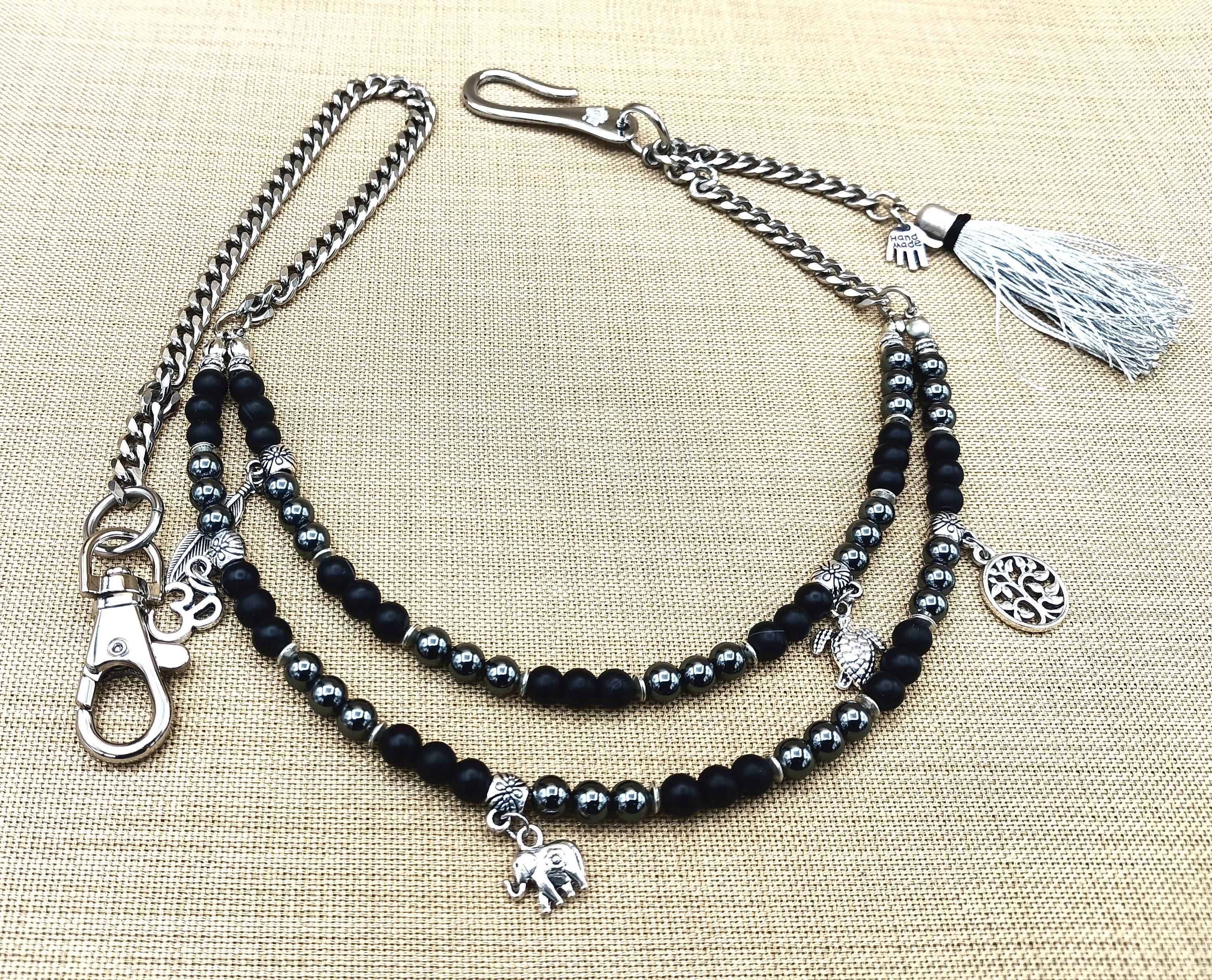 Sacred Flow – Double Strand Silver Wallet Chain for Men
