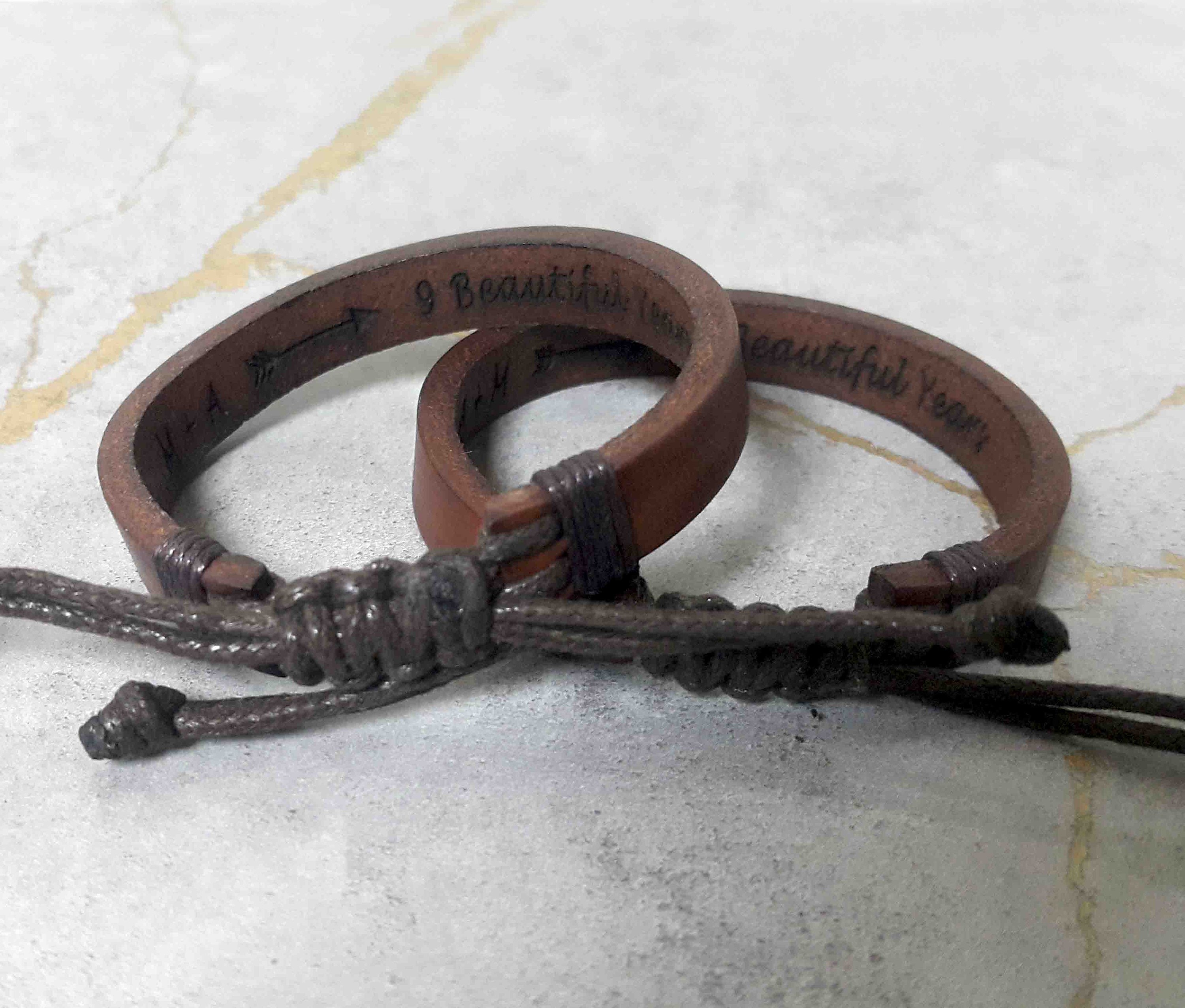 Custom Couple Bracelet Personalized Gift For Boyfriend Girlfriend Matching Bracelets Anniversary Gifts for Him