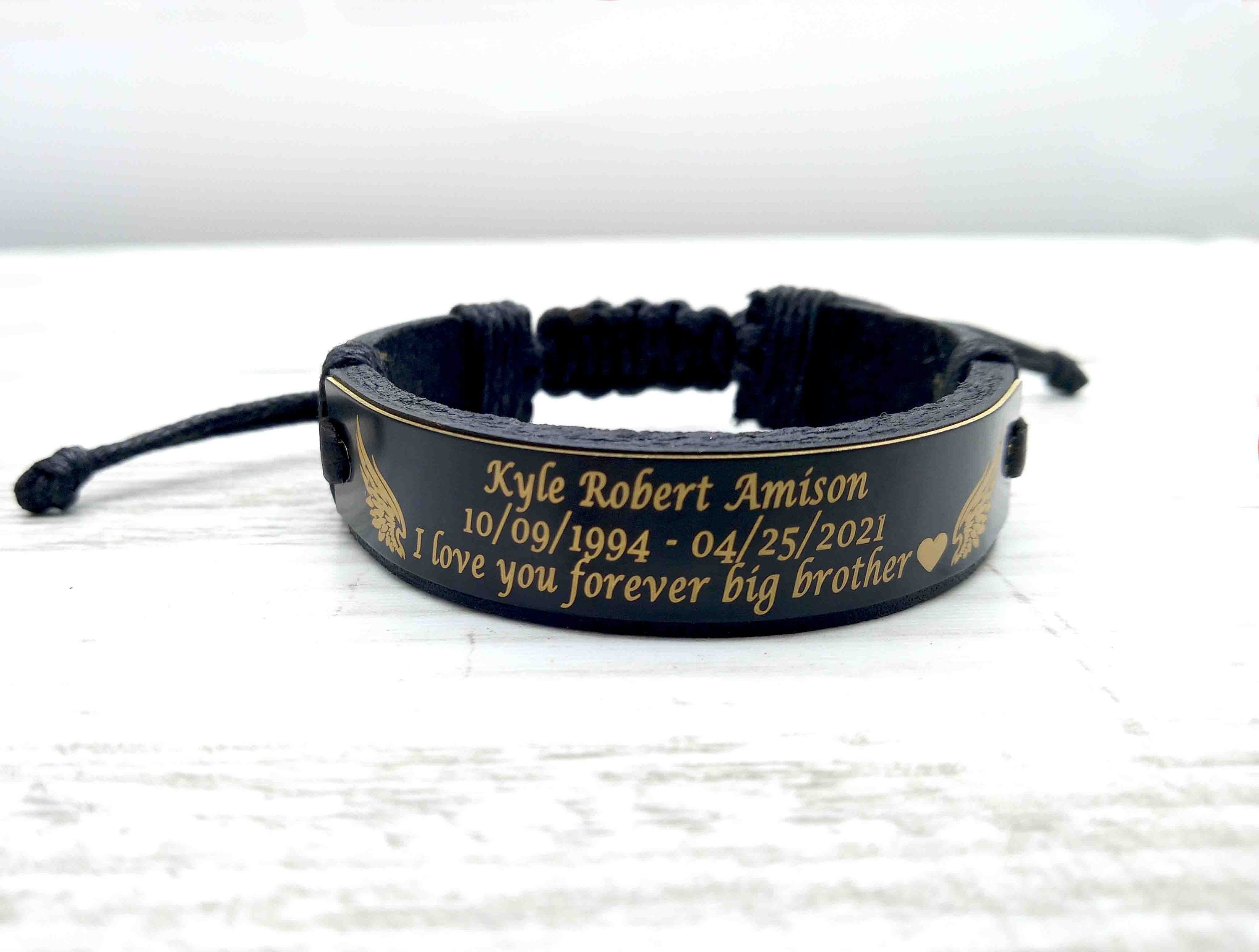 Personalized Condolence Gift, Remembrance Bracelet, In Memory of Loved One, Sympathy Bracelet, In Loving Memory of Mom, Custom RIP Bracelets