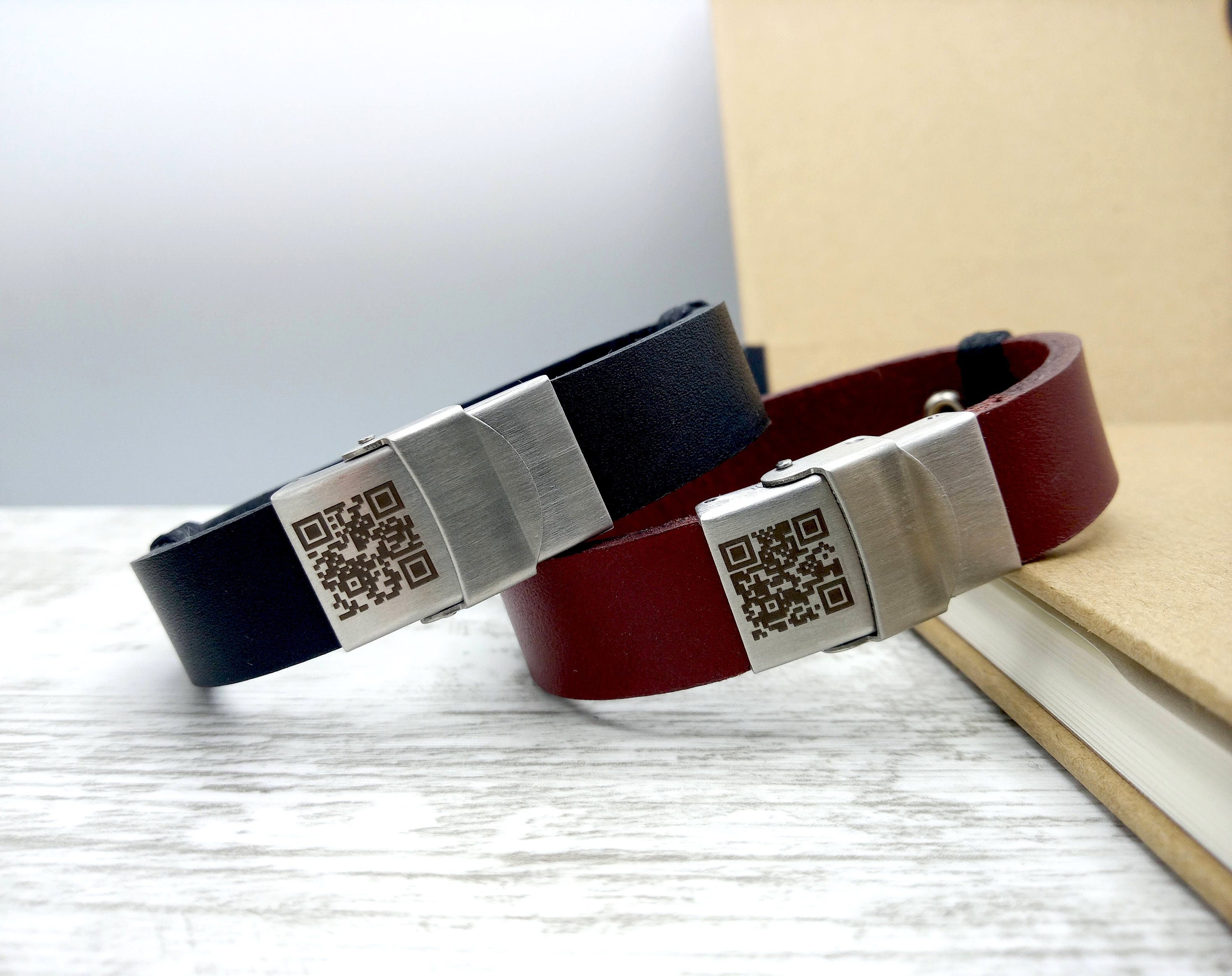 Personalized Soundwave Bracelet, Actual Voice Message link QR Code