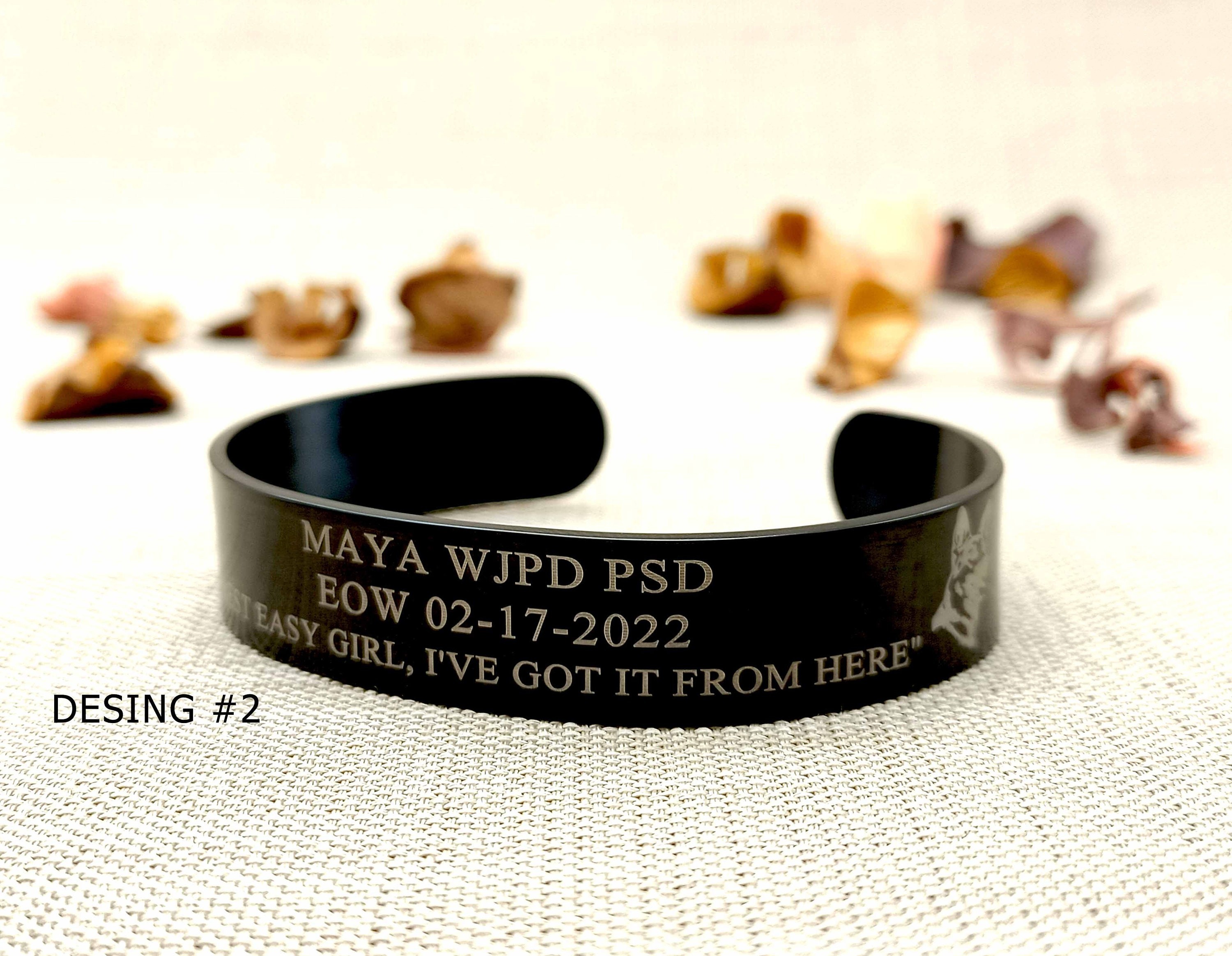 K9 MAYA Memorial Bracelet - In Loving Memory of K-9 MAYA - West Jordan Police Department, Utah