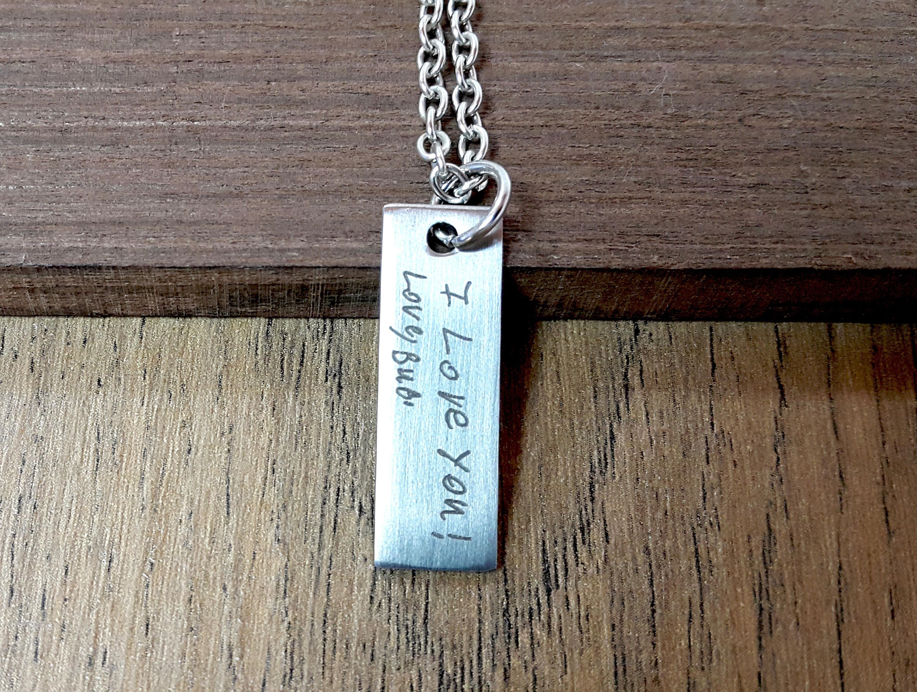 Actual Handwriting Necklace, Signature Necklace for Women, Personalized Wedding Gift for Wife, Anniversary Gift for Her, Gift for Mom