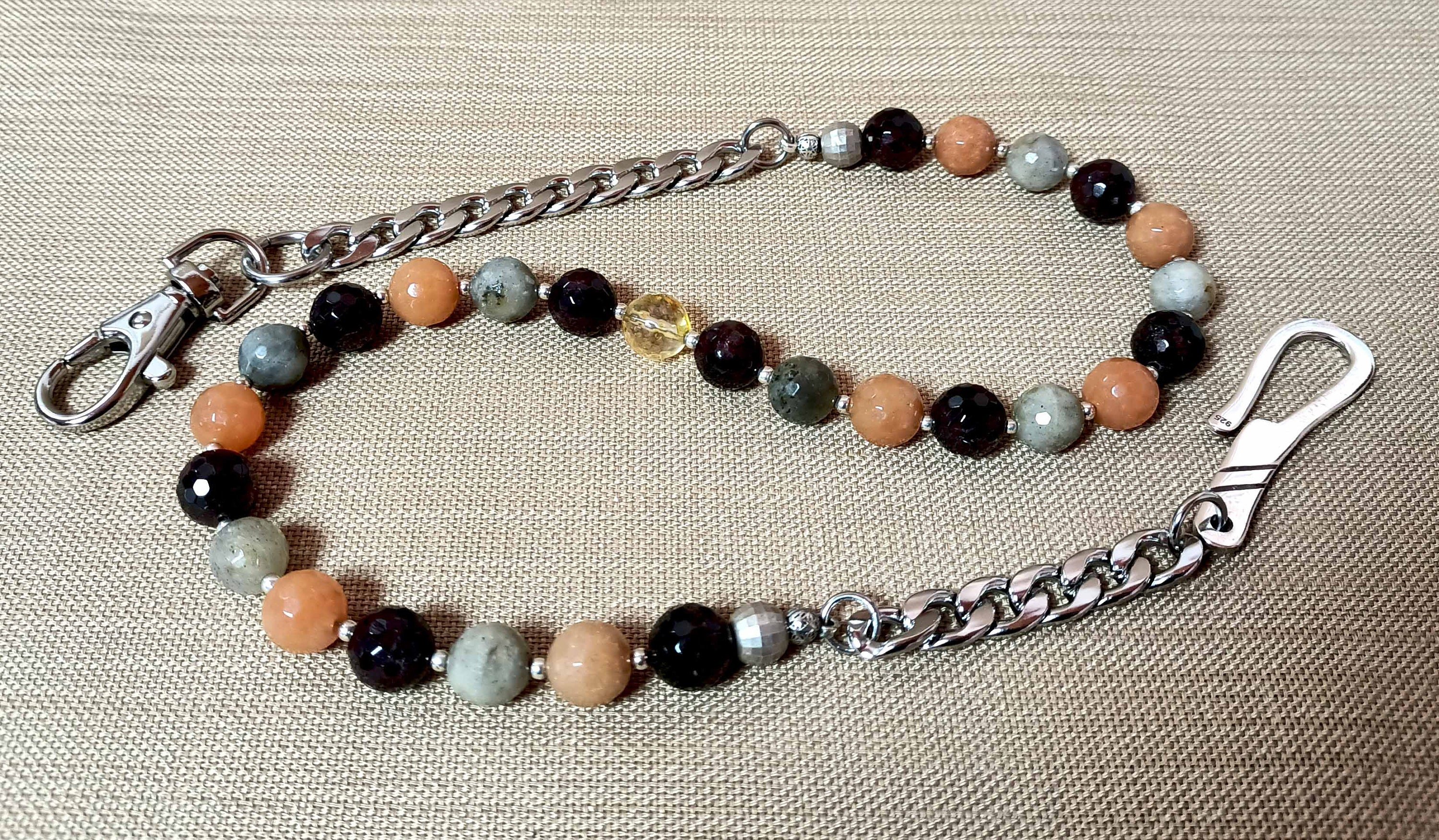 Elemental Core – Gemstone Wallet Chain with 925 Silver