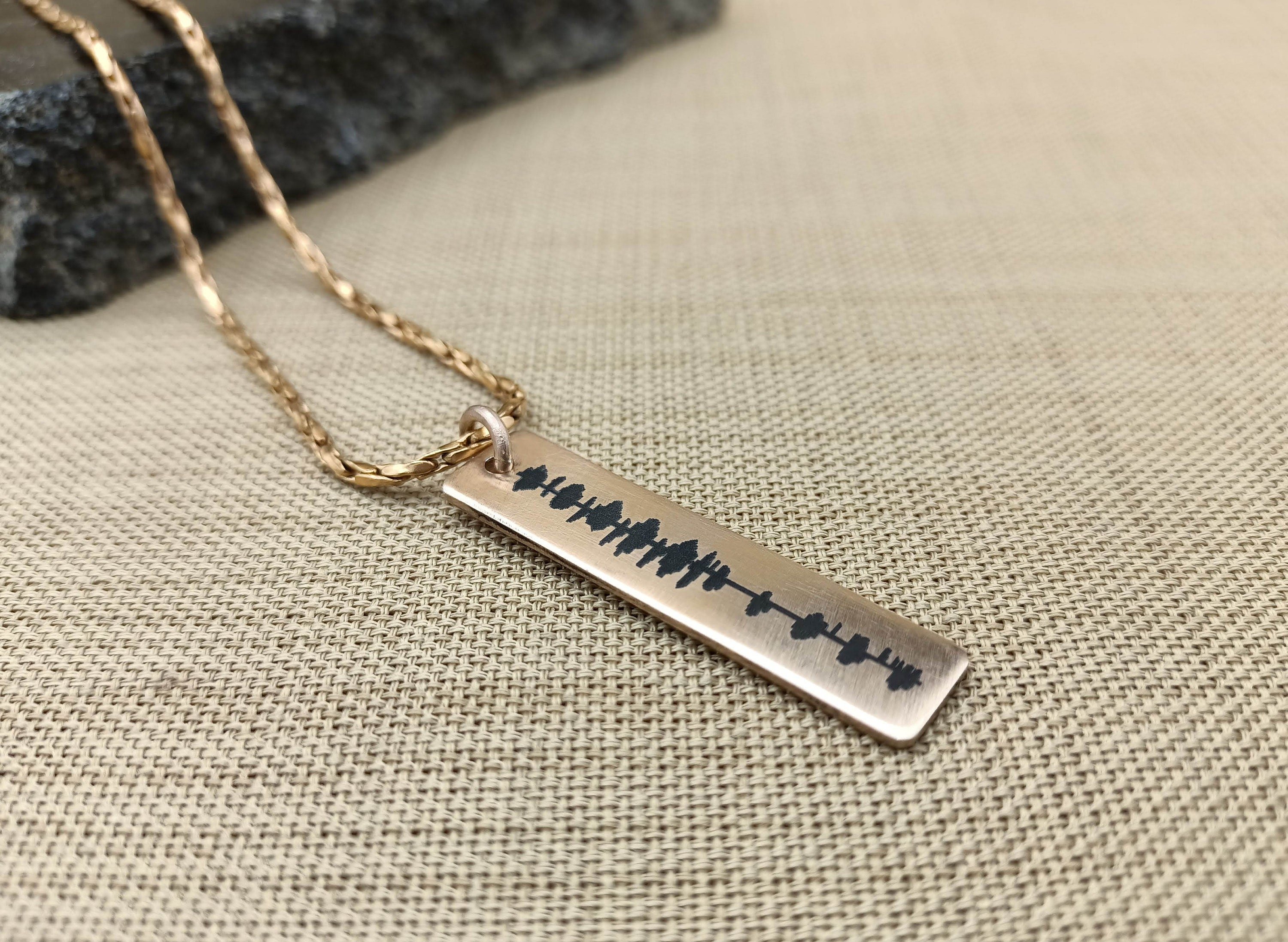 925 Silver QR Soundwave Necklace – Personalized Gift