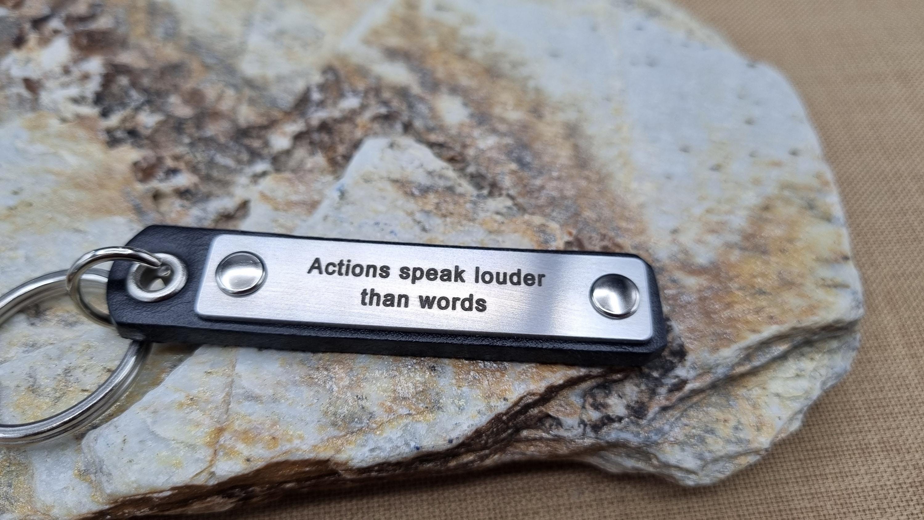Meaningful and Inspiring Quotes Leather Keychains, Motivational Keychain, Inspiration Keychain, Shakespeare Quote, Graduation Gift