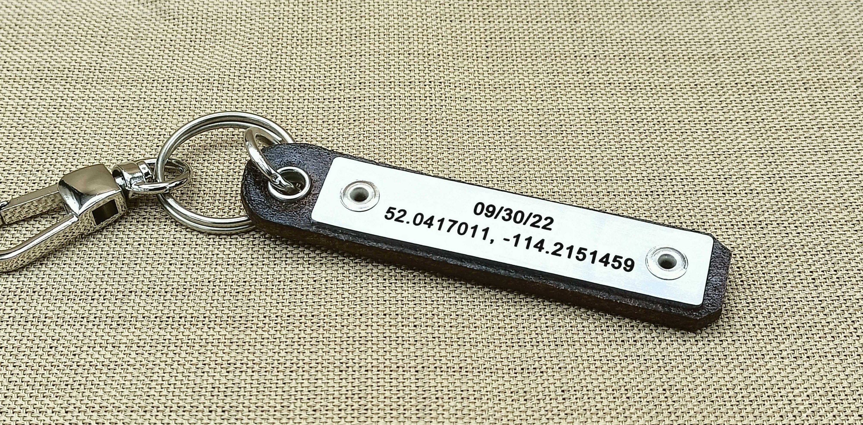 Personalized Morse Code Leather Keychain - Secret Message Keychain