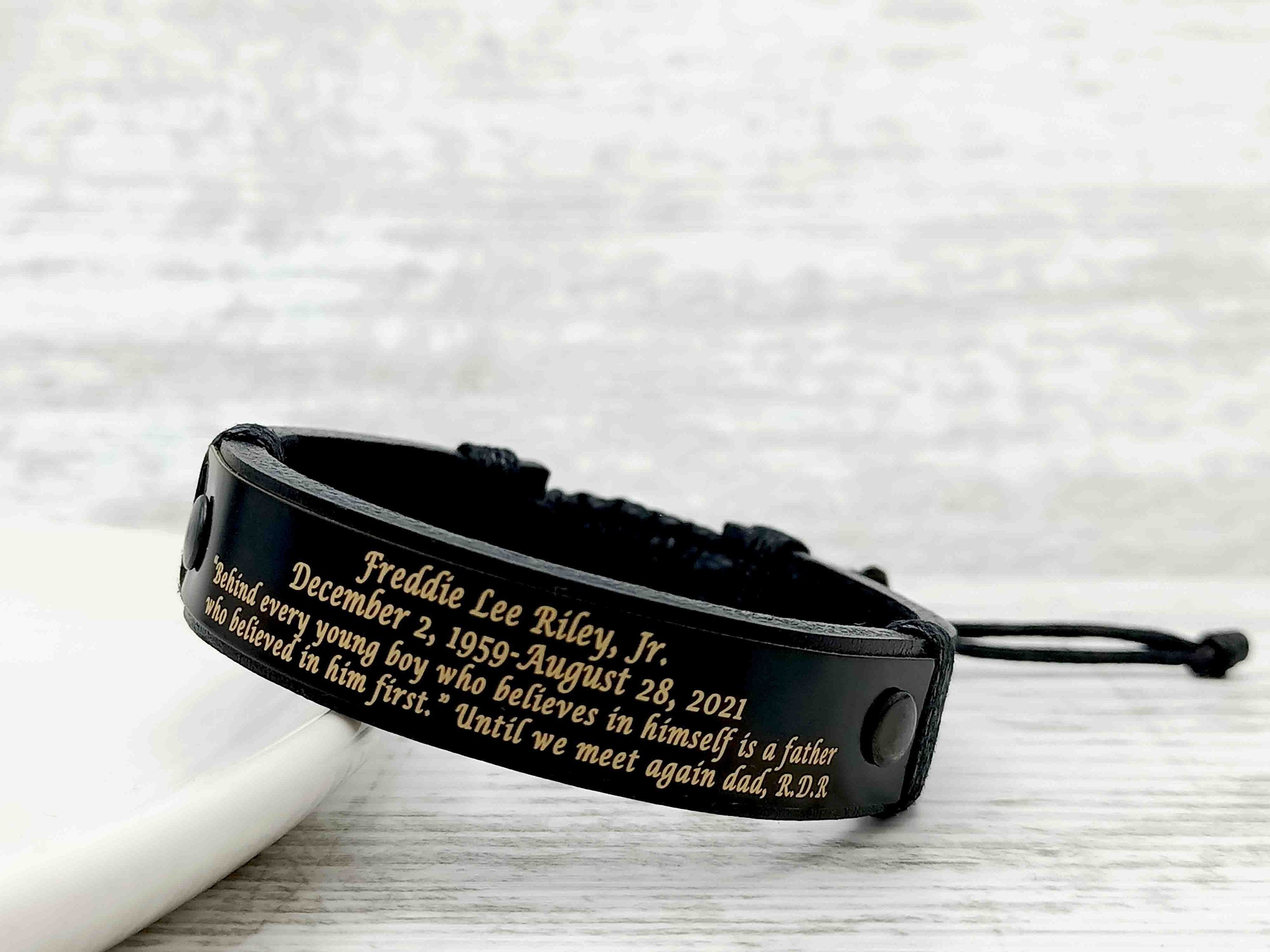 Personalized Condolence Gift, Remembrance Bracelet, In Memory of Loved One, Sympathy Bracelet, In Loving Memory of Mom, Custom RIP Bracelets