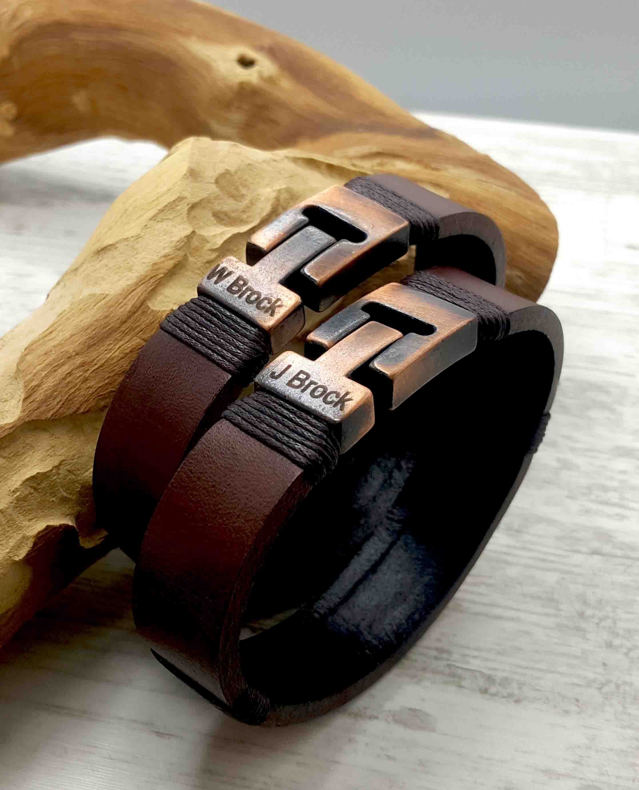 Christian Gift for Mens, Pick your Bible Verse Hand Stamped Copper Bracelet, Leather Scripture Cuff, Bible Quotes, Confirmation Gift