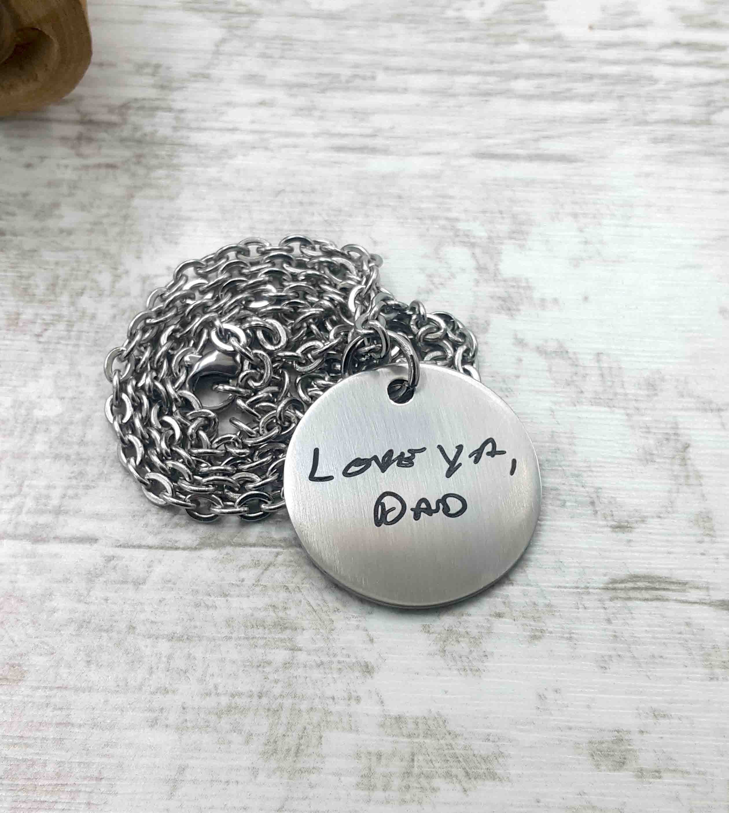 Personalized Handwritten Necklace, Handwritten Jewelry, Actual Handwriting, Handwriting Keepsake, Signature Necklace