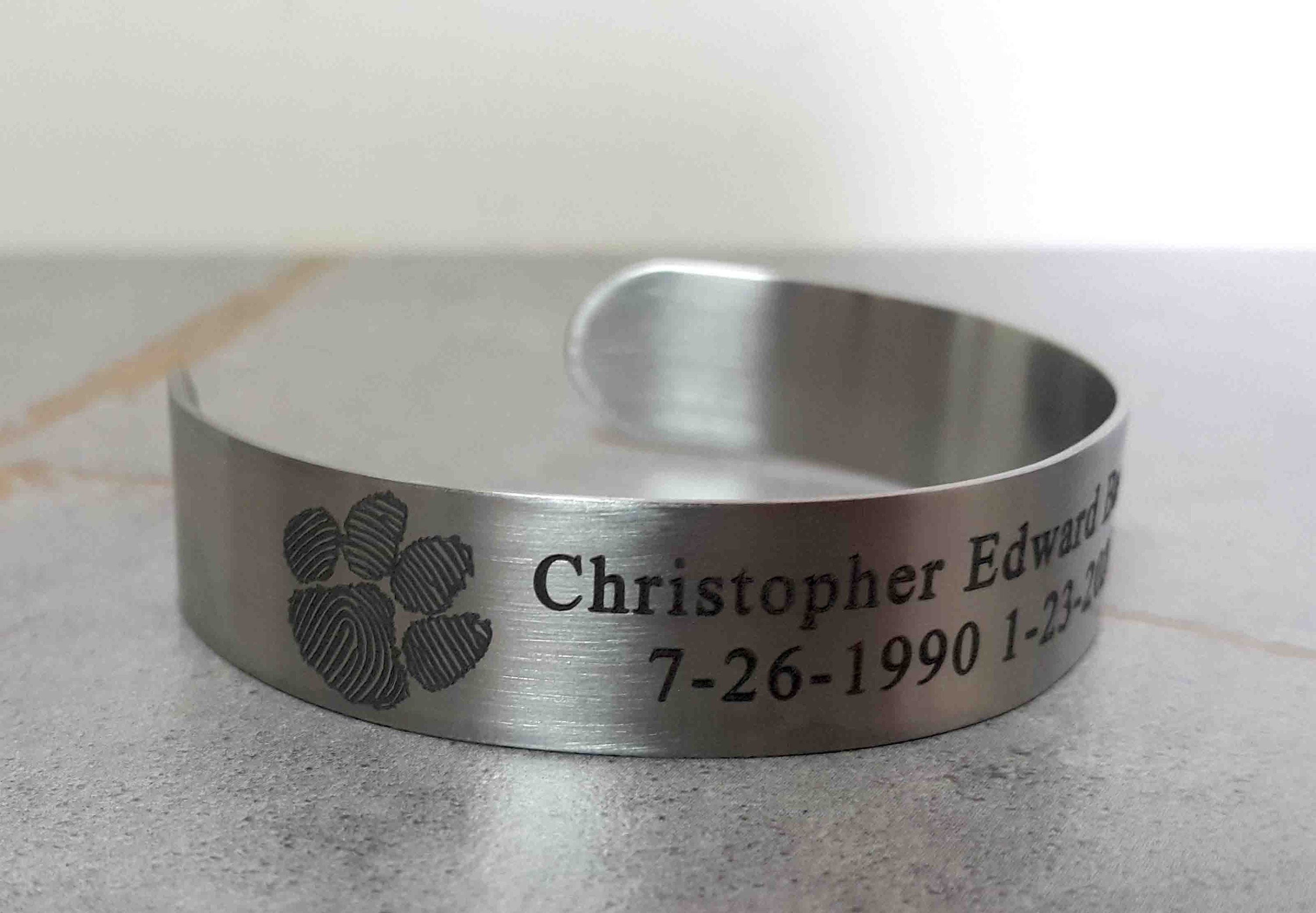 Personalized K9 Memorial Cuff • Stainless Steel Cuff • Fallen K-9 Dog • Honoring Fallen K9s • ODMP • Remembrance Bracelet