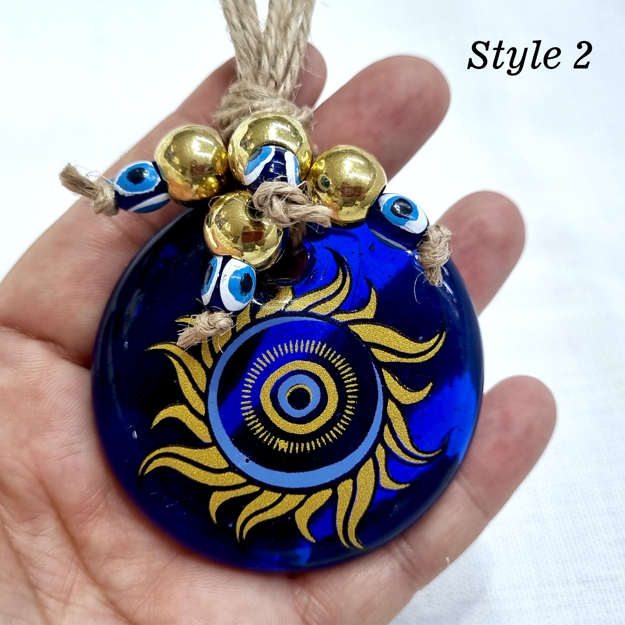 Gold Accented Evil Eye Wall Hanging